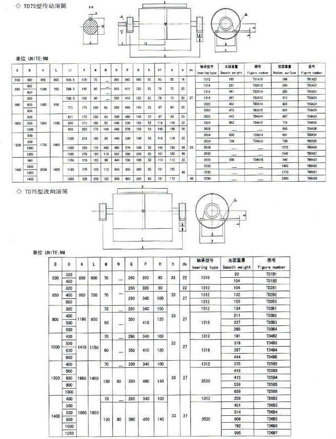 Puleggia standard TD75